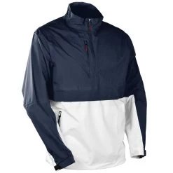 Sun Mountain Stratus Long Sleeve Rain Pullover -Pro Golf Shop sun mountain 2023 stratus ls rain pullover navy white red itempicture