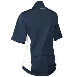 Sun Mountain Women's Monsoon Short Sleeve Rain Jacket -Pro Golf Shop sun mountain 2023 womens monsoon ss rain jacket navy back itempicture
