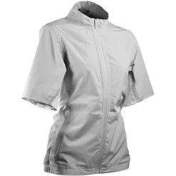 Sun Mountain Women's Monsoon Short Sleeve Rain Jacket -Pro Golf Shop sun mountain 2023 womens monsoon ss rain jacket platinum itempicture