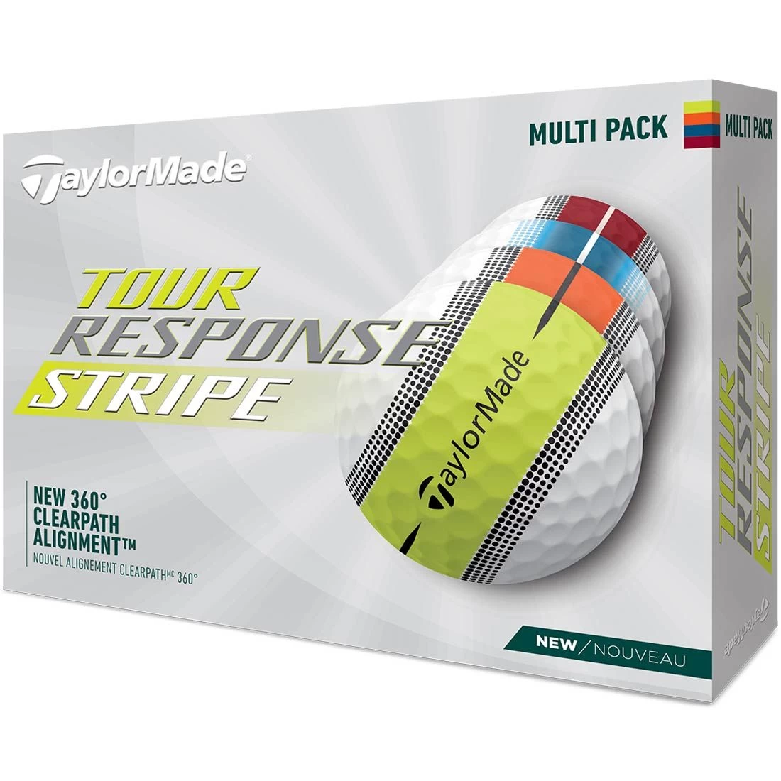 TaylorMade Tour Response Stripe Multicolor Golf Balls 3 TaylorMade Tour Response Stripe Multicolor Golf Balls