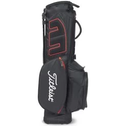 Titleist Players 4 Stand Bag -Pro Golf Shop titleist 2023 players 4 stand bag black black red back itempicture
