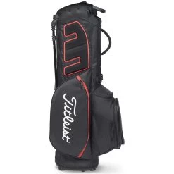 Titleist Players 5 Stand Bag -Pro Golf Shop titleist 2023 players 5 stand bag black black red back itempicture