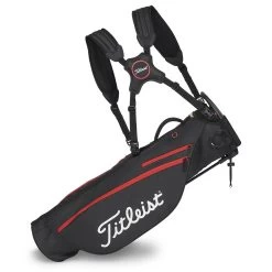 Titleist Premium Carry Bag -Pro Golf Shop titleist 2023 premium carry bag black black red straps itempicture