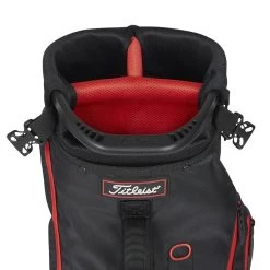 Titleist Premium Carry Bag -Pro Golf Shop titleist 2023 premium carry bag black black red top itempicture