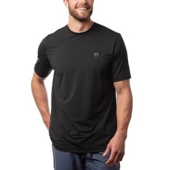 TravisMathew Scenic Vista Active Tee -Pro Golf Shop travismathew scenic vista active tee black front itempicture
