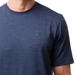 TravisMathew Scenic Vista Active Tee -Pro Golf Shop travismathew scenic vista active tee heather blue logo itempicture