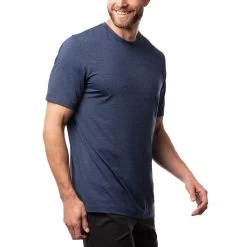 TravisMathew Scenic Vista Active Tee -Pro Golf Shop travismathew scenic vista active tee heather blue side itempicture