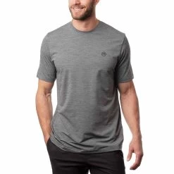 TravisMathew Scenic Vista Active Tee -Pro Golf Shop travismathew scenic vista active tee heather grey front itempicture
