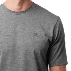 TravisMathew Scenic Vista Active Tee -Pro Golf Shop travismathew scenic vista active tee heather grey logo itempicture