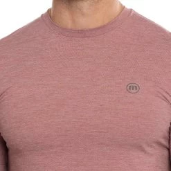 TravisMathew Scenic Vista Active Tee -Pro Golf Shop travismathew scenic vista active tee heather roan rogue logo itempicture