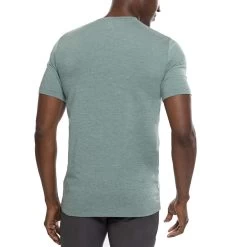 TravisMathew Scenic Vista Active Tee -Pro Golf Shop travismathew scenic vista active tee heather silver pine back itempicture