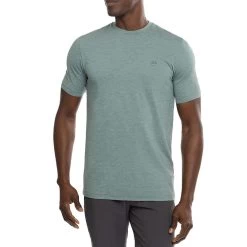 TravisMathew Scenic Vista Active Tee -Pro Golf Shop travismathew scenic vista active tee heather silver pine front itempicture