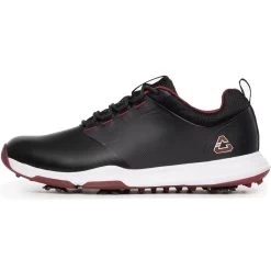TravisMathew Cuater The Ringer Spiked Golf Shoes Black/Ruby Wine