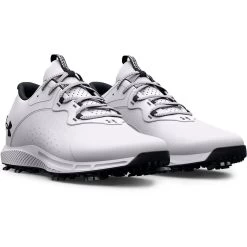 Under Armour Charged Draw 2 Golf Shoes White/Black -Pro Golf Shop under armour charged draw 2 golf shoes white black pair itempicture