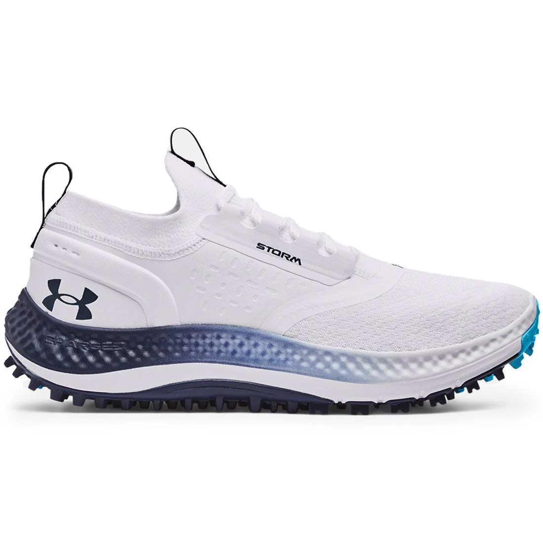 Under Armour Charged Phantom SL Golf Shoes White/Navy 3 Under Armour Charged Phantom SL Golf Shoes White/Navy